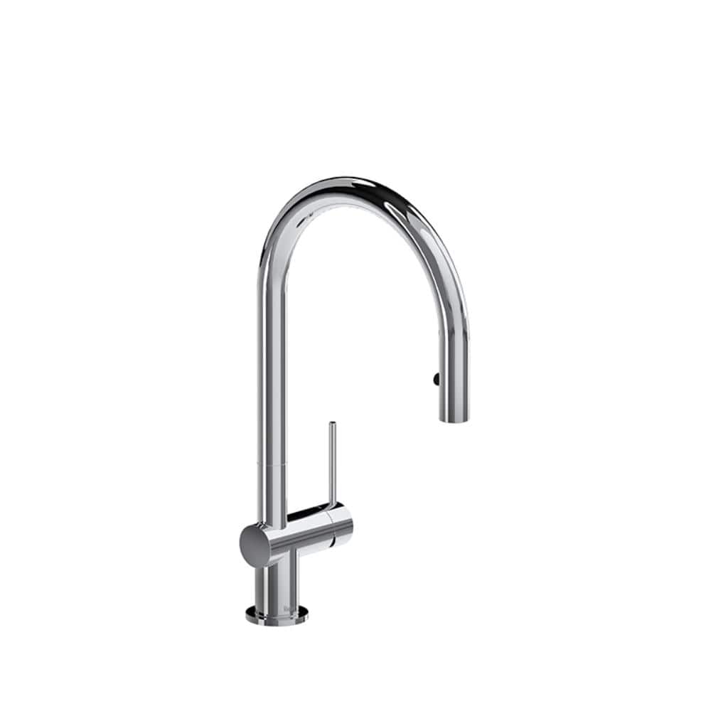 Chrome Modern Pull-Down Kitchen Faucet with Brass Handle