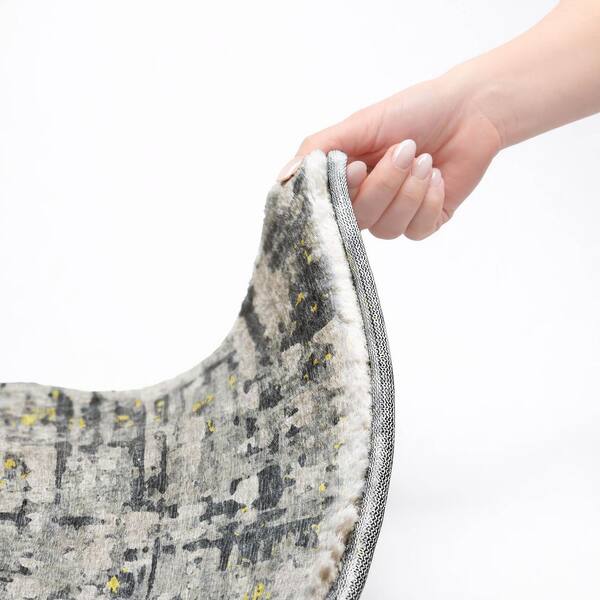 Dream Shag Premium Machine Washable Abstract ADS76 Gilded 8 ft. x 10 ft. Area Rug