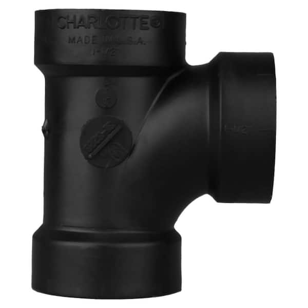 Charlotte Pipe 1-1/2 in. ABS DWV San Tee ABS004000600HD - The Home