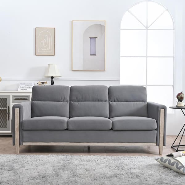 StyleWell Goodwin Mid-Century Modern Square Arm Fabric Sofa with