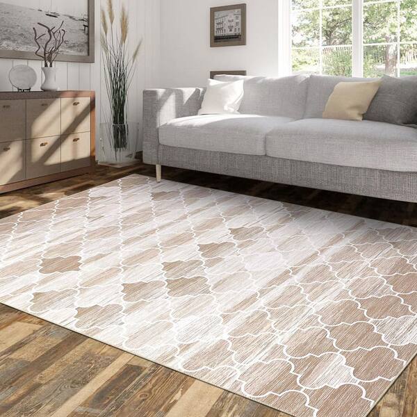Modern Geometric Print Area Rug Soft and Versatile Anti-fouling and Anti-slip for Bedroom Living Room Coffee，8X10ft