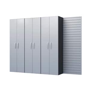 3-Piece Composite Wall Mounted Garage Storage System in Silver (96 in. W x 72 in. H x 17 in. D)