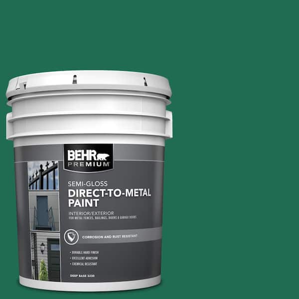 BEHR PREMIUM 5 gal. #P430-7 Sparkling Emerald Semi-Gloss Direct to Metal Interior/Exterior Paint