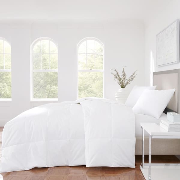 Unbranded Elegance Cotton White King Down Fill Medium Weight Comforter