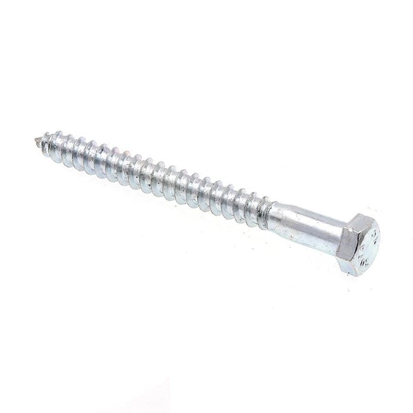 Prime-Line A307 Grade A Zinc Plated Steel 3/8 in. x 4 in. External Hex Lag Screws (50-Pack)