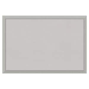 Silver Leaf Wood Framed Grey Corkboard 26 in. x 18 in. Bulletin Board Memo Board