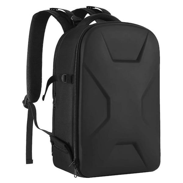 Lukyamzn Camera Backpack Hardshell Case with Tripod Holder for DSLR/SLR/Mirrorless, Fits 15-16 in.Laptop, Waterproof Black