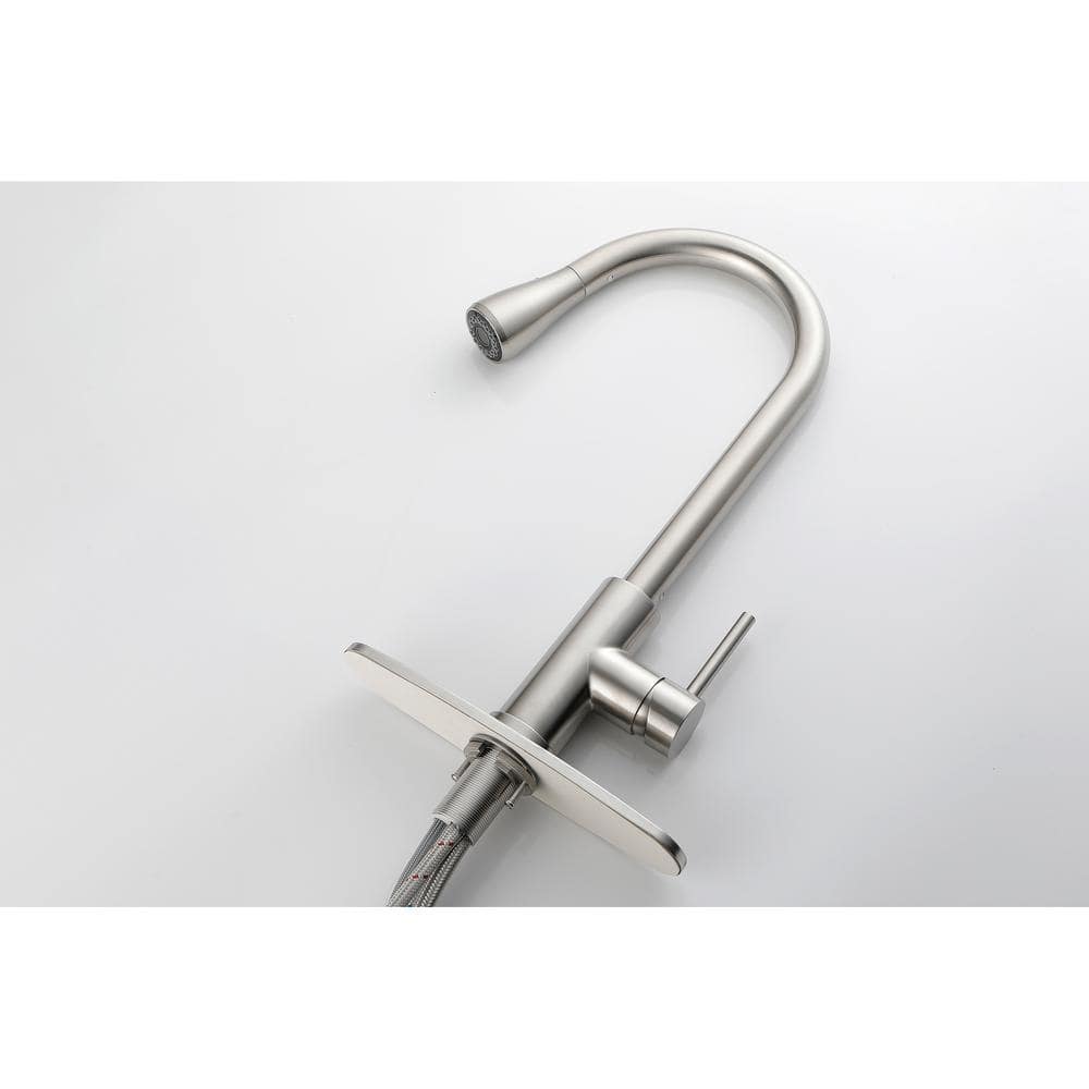 Brushed Nickel Single Handle Pull-Out Spray Kitchen Faucet