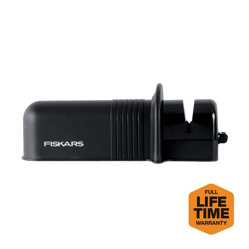  Fiskars Knife Sharpener, Ceramic grindstone, Edge, Roll-Sharp,  Black/Orange, one: Home & Kitchen