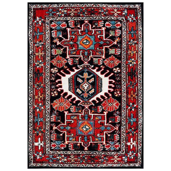 Aztec Red Area Rug SAFAVIEH Vintage Hamadan 9 ft. x 12 ft. Red/Black Aztec Ornate Area Rug ...