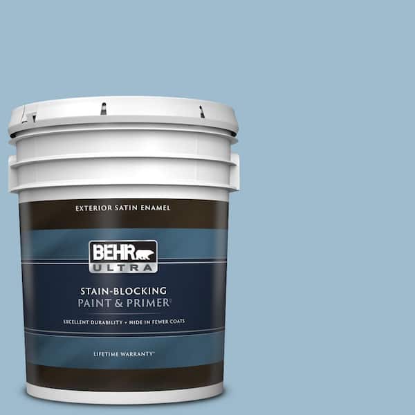 BEHR ULTRA 5 gal. #S500-3 Partly Cloudy Satin Enamel Exterior Paint & Primer
