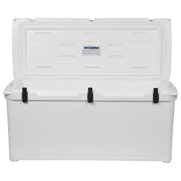 65 Qt. White Outdoor Camping Picnic Fishing Portable Cooler Portable Insulated Camping Cooler Box