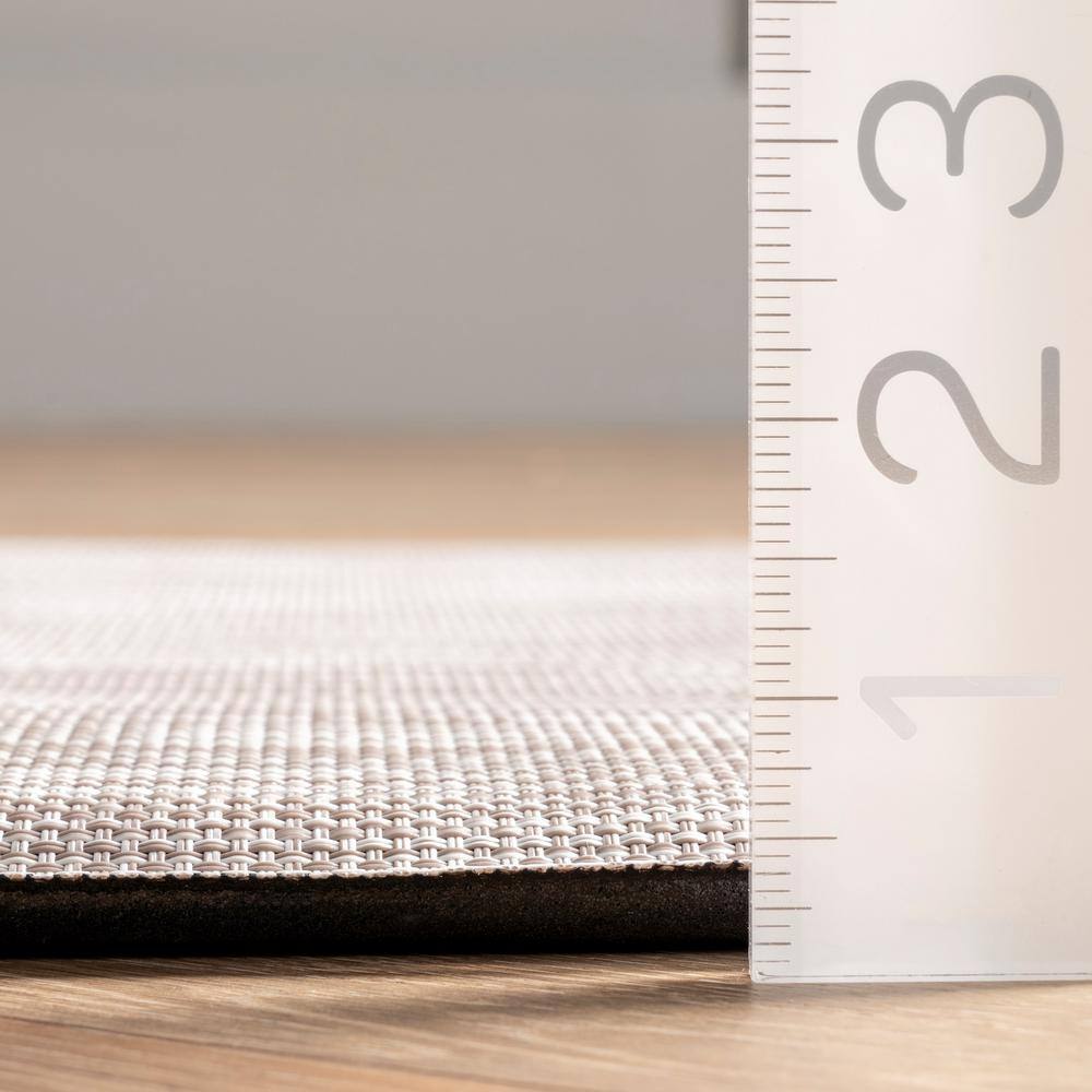 Off-White Synthetic Non-Slip Rectangular Comfort Mat 20" x 42"