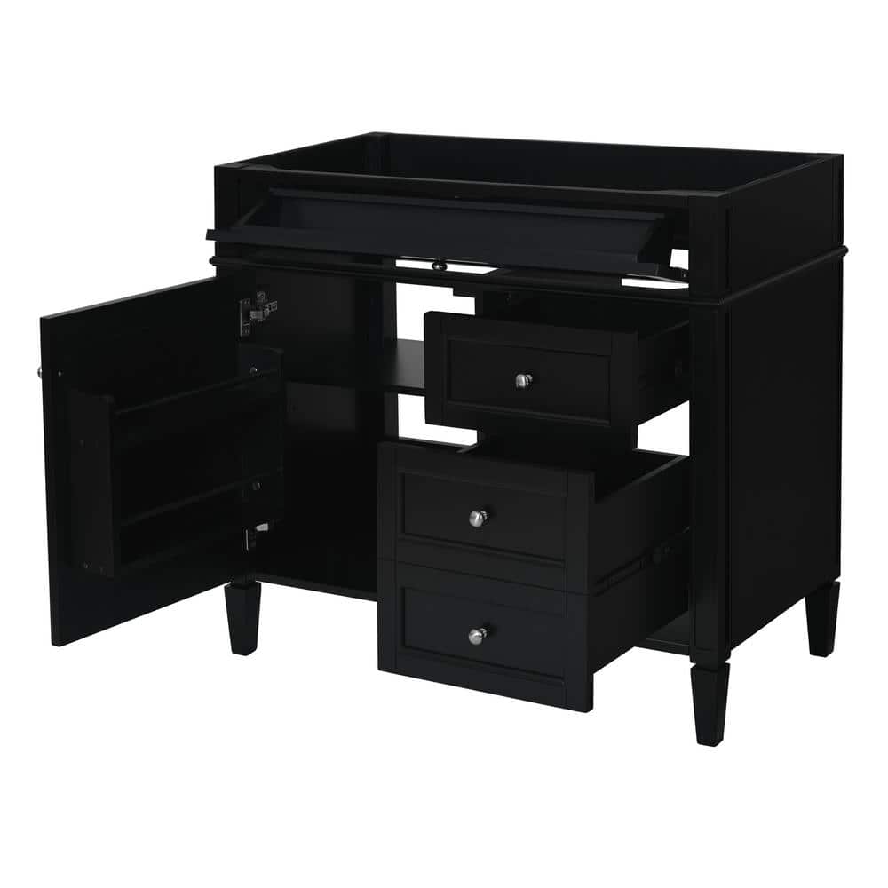 36 in. Bath Vanity Cabinet without Top in Black with 2 Drawers and a Tip-out Drawer Unassembled price history on PriceWatchPro