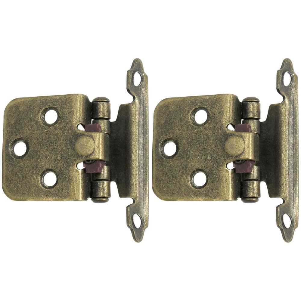 Antique Brass Semi Concealed Flush Cabinet Hinges