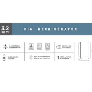 3.2 cu. ft. Mini Refrigerator in Black, ENERGY STAR