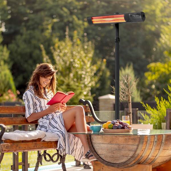 電気ヒーター FIRE SENCE ELECTRIC PATIO HEATER Fire Sense 1500W Adjustable Height Pole Mounted Electric Powder