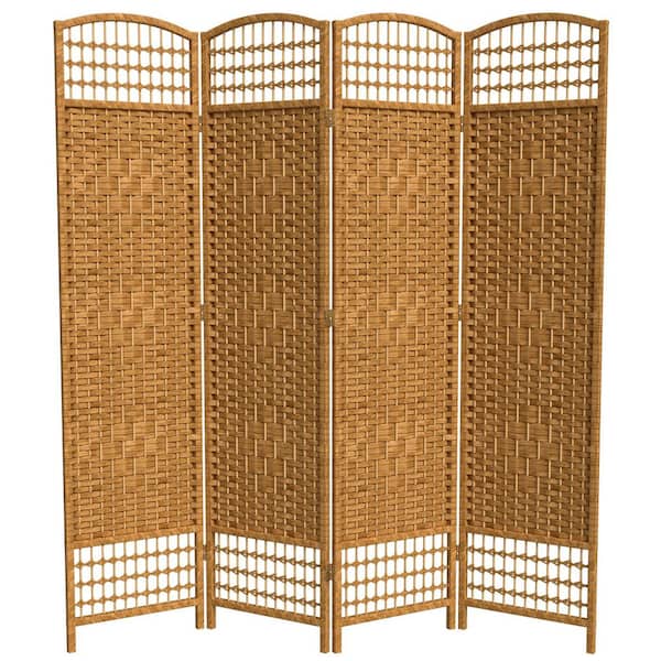 RED LANTERN 5.5 ft. Light Beige 4-Panel Room Divider