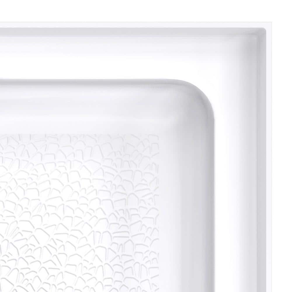 DreamStone 36" White Solid Surface Alcove Shower Kit