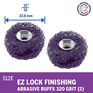 EZ Lock 15/16 in. Rotary Tool 320-Grit Finishing Abrasive Buffs (2-Pack)