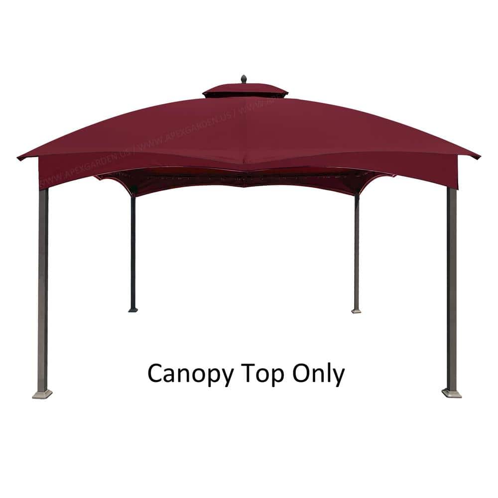 Burgundy Polyester Rectangular Replacement Canopy Top for Gazebo
