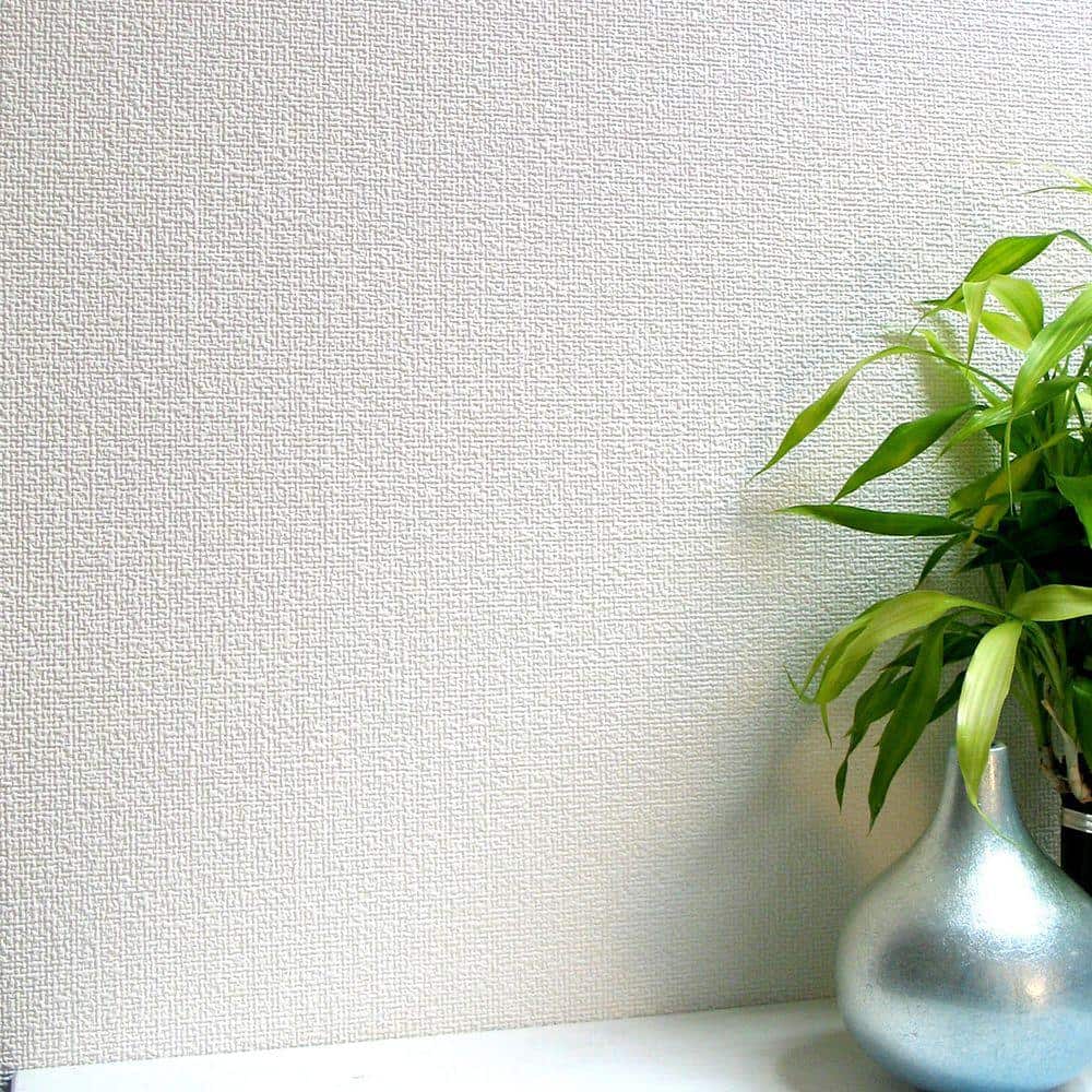 Milford White Paintable Textured Vinyl Wallpaper Roll