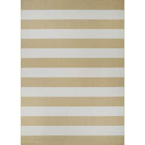 Afuera Yacht Club Butterscotch-Ivory 5 ft. x 8 ft. Indoor/Outdoor Area Rug