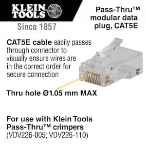 Pass-Thru Modular Data Plug CAT5E (10-Pack)