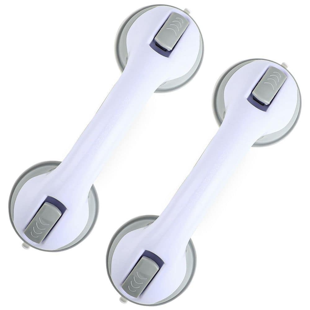 12 in. Strong Suction Shower Handle, Safety Bars for Shower Chair, Bathroom Grab Bar for Senior, Gray White (2-Pack) price history on PriceWatchPro