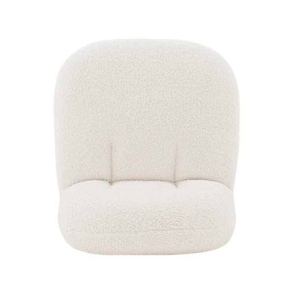 Manhattan Comfort Modern Edina Boucle Accent Chair in White - Set of 2