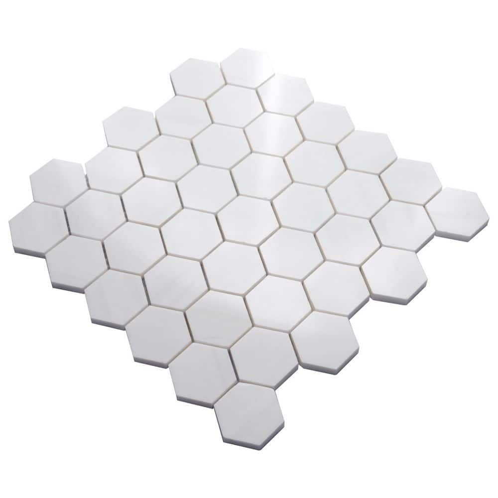 Bianco Dolomite White Marble Hexagon Mosaic Tile