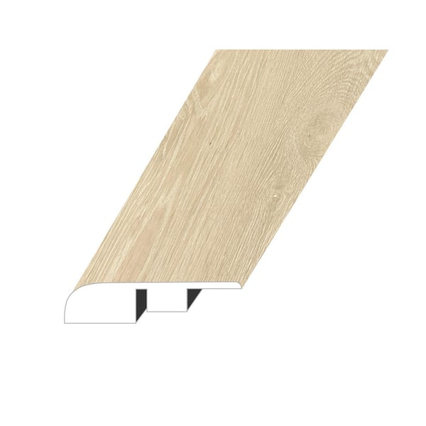Montserrat Lineage Calypso Tan 0.6 in. Thick x 1.4 in. W x 94.5 in. L HDF Waterproof Laminate Embossed Wood Look End Cap Molding