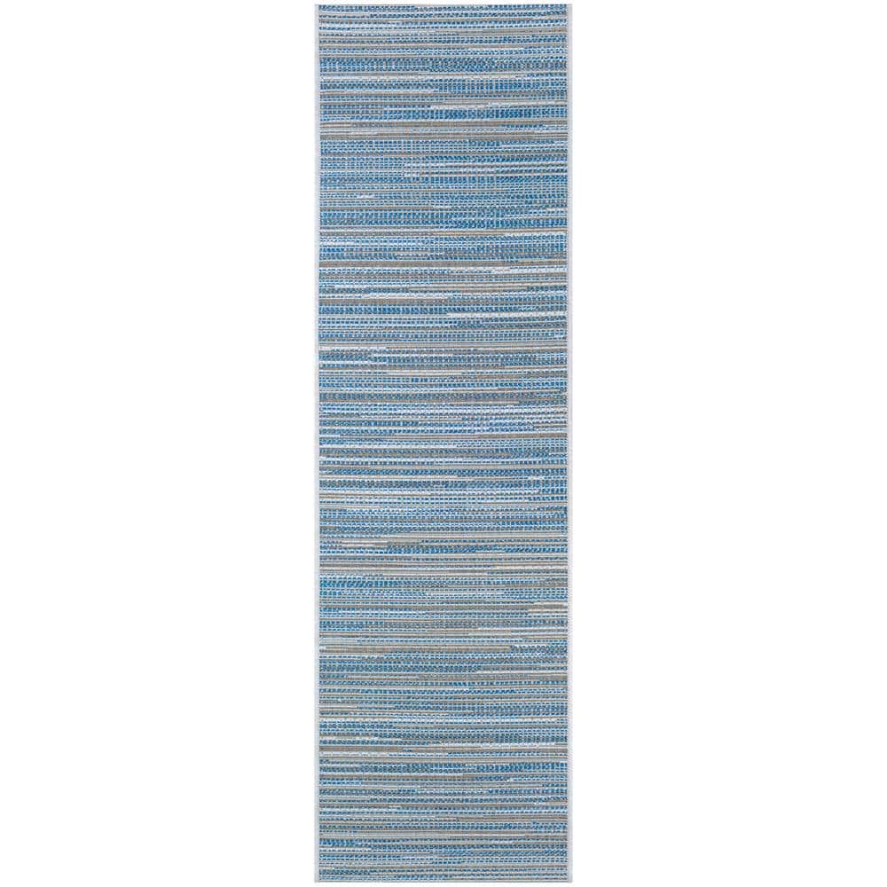 Monte Carlo Ocean-Champagne 2'3" x 7'10" Synthetic Runner Rug