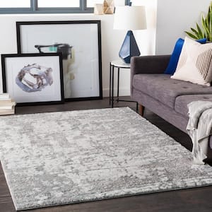 Flavia Gray 2 ft. 7 in. x 7 ft. 3 in. Abstract Runner Rug