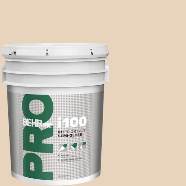 5 gal. #HDC-MD-17 Minimum Beige Semi-Gloss Interior Paint