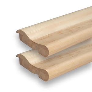 72 in. W x 1-3/8 in. H x 5 in. D Unfinished Hard Maple Chicago Bar Rail Moulding (2-Pack)