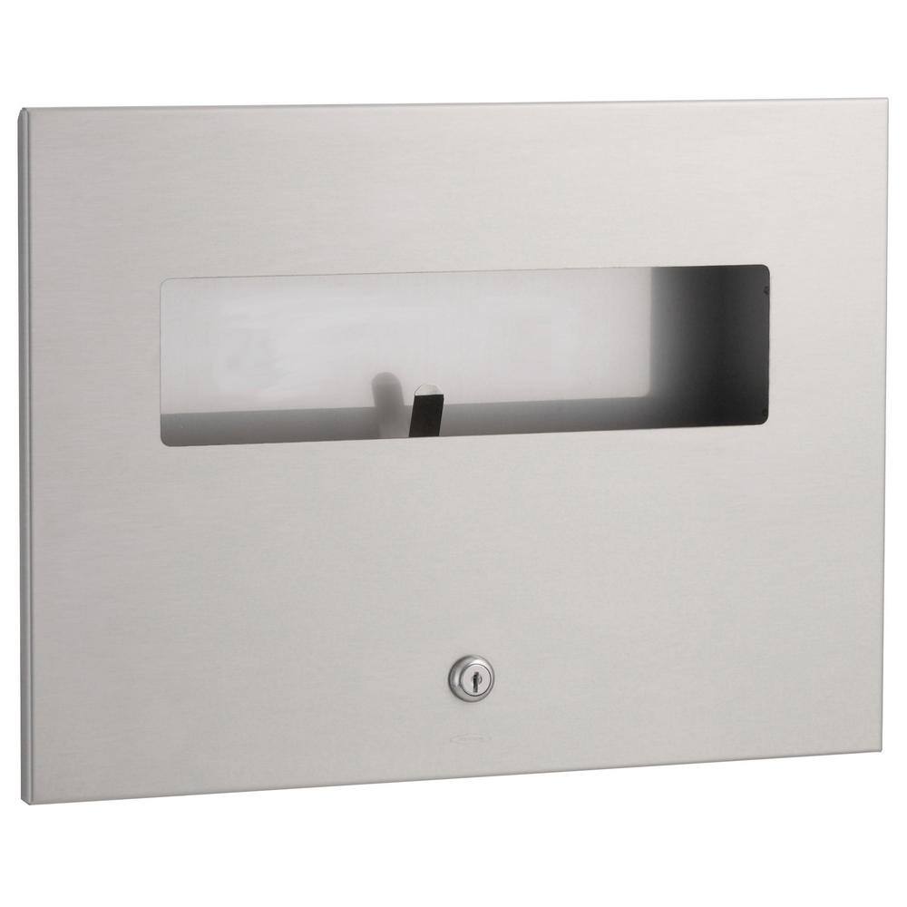 BOBRICK TrimLineSeries Recessed Toilet Seat Cover Dispenser in Satin Stainless Steel B3013