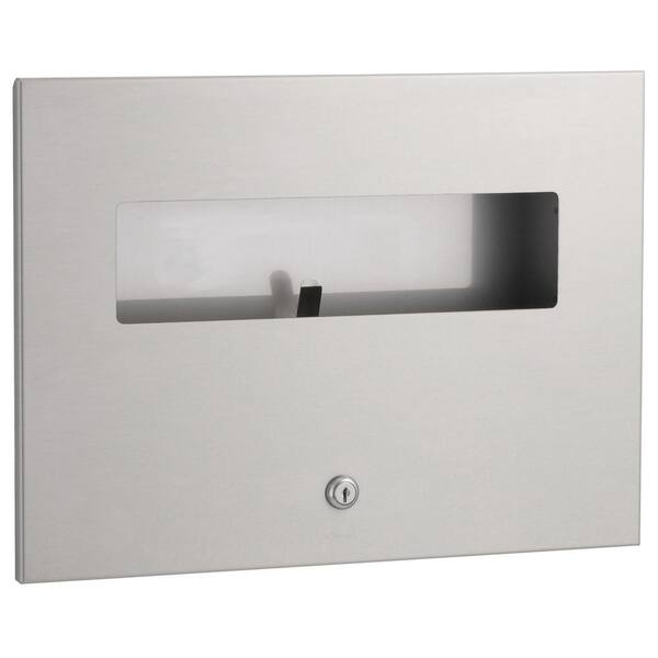 BOBRICK TrimLineSeries Recessed Toilet Seat Cover Dispenser in Satin