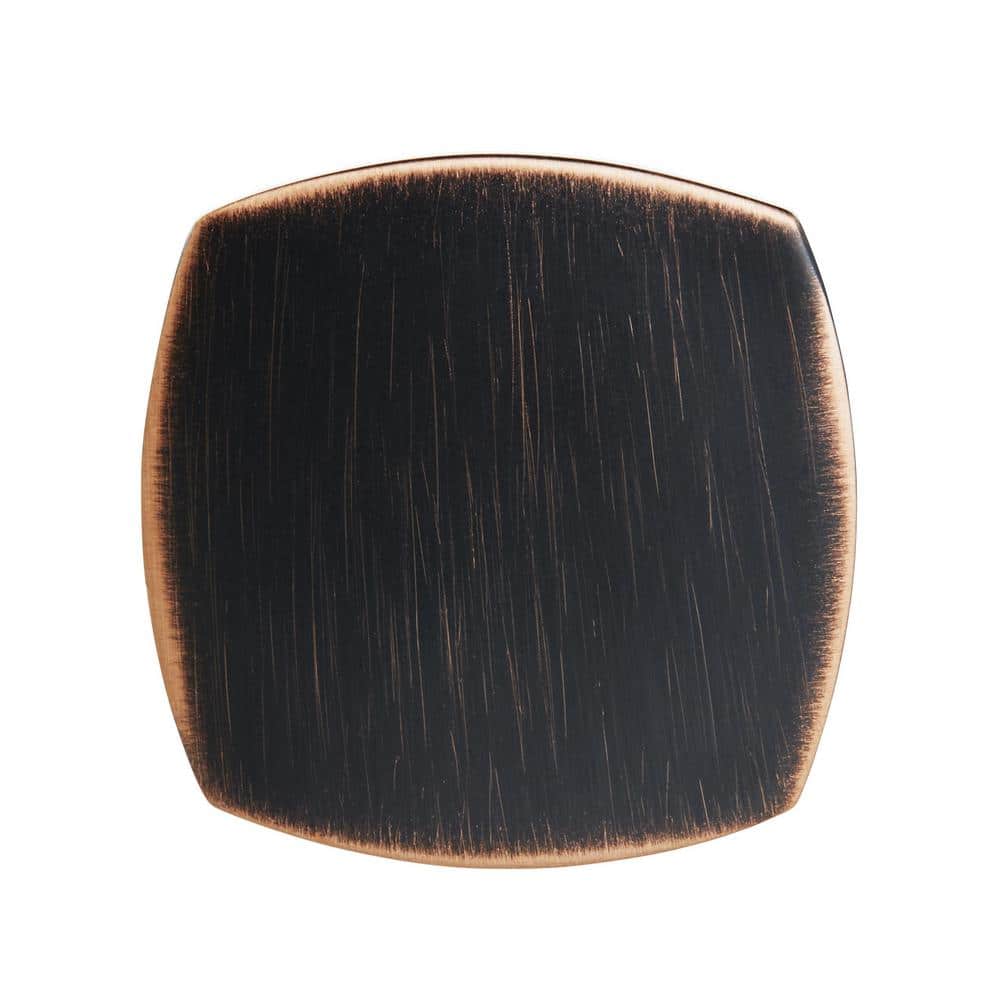 Oil-Rubbed Bronze Square Cabinet Knob with Mounting Hardware