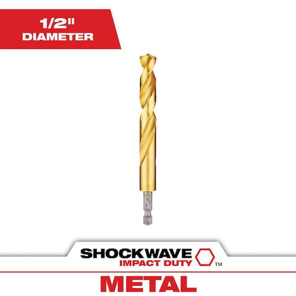 SHOCKWAVE 1/2 in. Titanium Twist Drill Bit