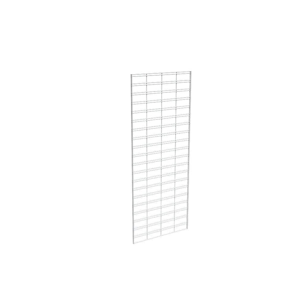 60 in. H x 24 in. L White Metal Slatgrid Wall Panel Set (3-Pack)