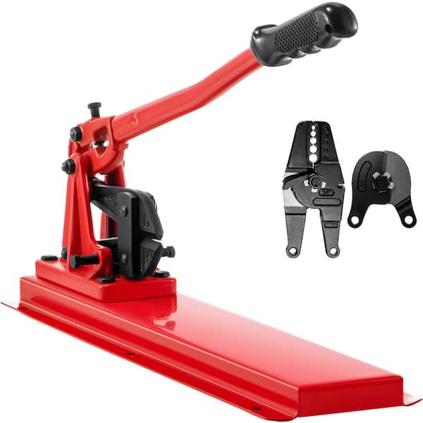 24 in. Bench Swager Tool-Wire Rope Swaging Crimper with Cutter Head for 1/16 in.-3/16 in. Aluminum/Copper Sleeves