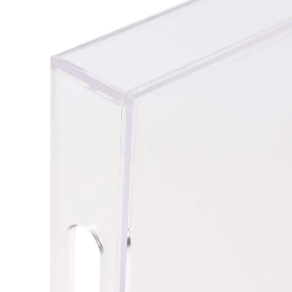 Clear Acrylic Letter Tray with Handles and Anti-Slip Feet