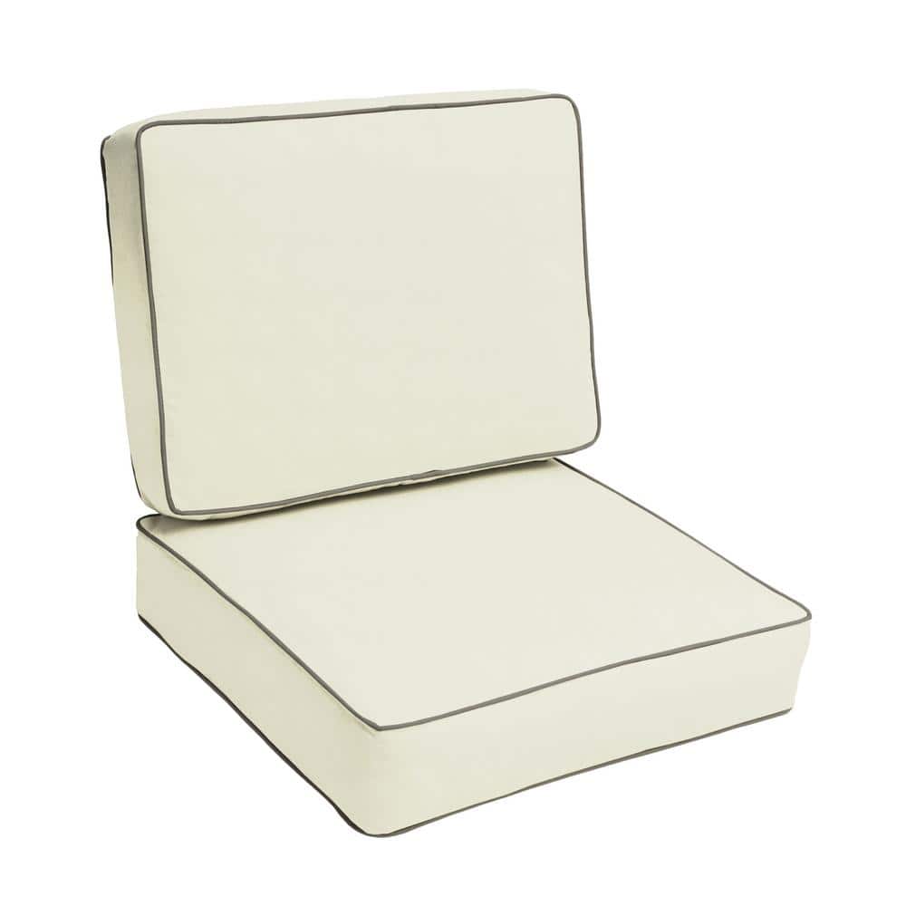 23.5 in. x 23 in. x 5 in. Deep Seating Outdoor Corded Cushion Set in Sunbre