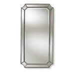 Baxton Studio Medium Rectangle Antique Silver Art Deco Mirror (40