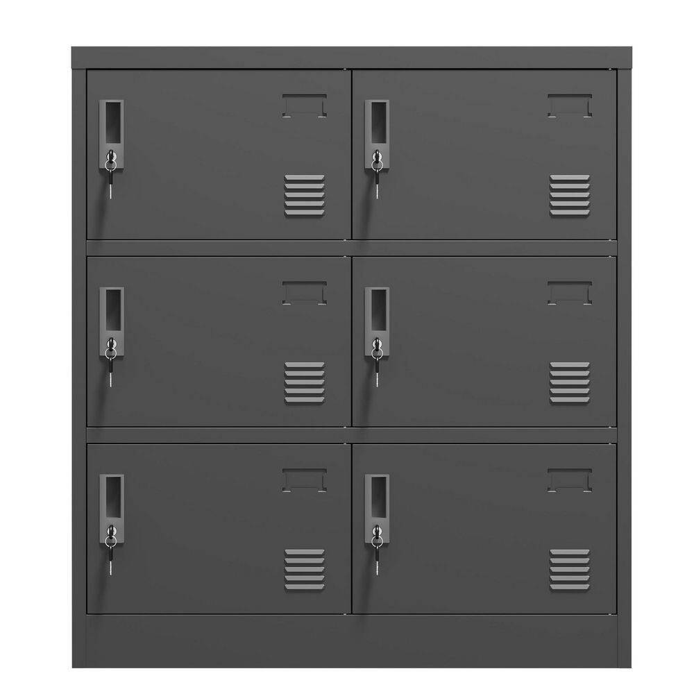 35.43 in. W x 39.37 in. H x 15.75 in. D 6 Door Metal Lockers With Lock, Side Tool Locker, Freestanding Storage Cabinet price history on PriceWatchPro
