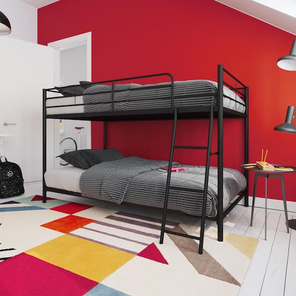 Fulton Black Metal Twin Over Twin Bunk Bed