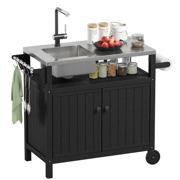 LAITING INC Outdoor Kitchen Series HEPE Grill Table\Sink 42 in