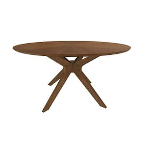 47 in.Brown Wood 4 Legs Dining Table (Seat of 4)