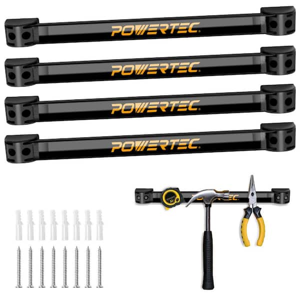 12 in. Magnetic Tool Holder Strip, Metal Magnet Tool Bar Organizers w/Mounting Screws for Garage/Workshop/Kitchen (4PK)
